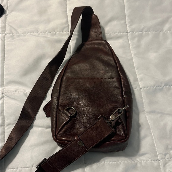 Brown Leather Sling Bag - Like New! - Picture 5 of 8